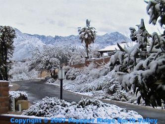 Snow in Tucson on January 22nd, 2007